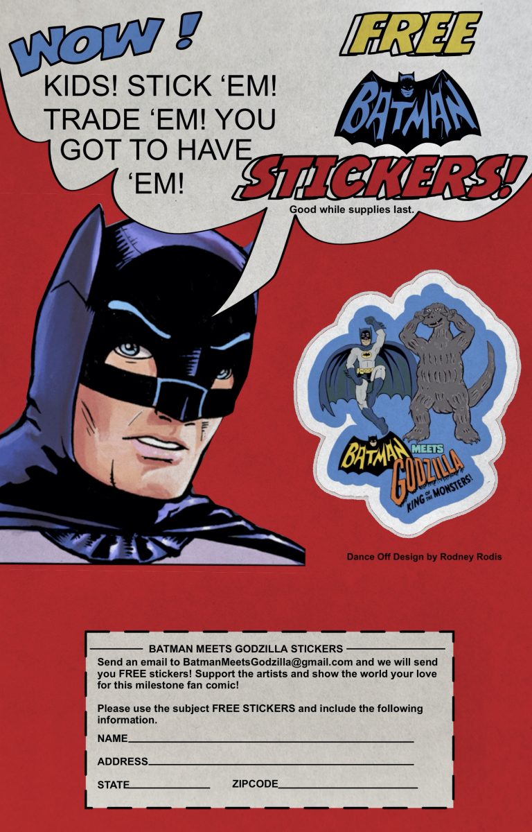 BATMAN 66 MEETS GODZILLA Brings You Retro Sticker Fun 13th Dimension