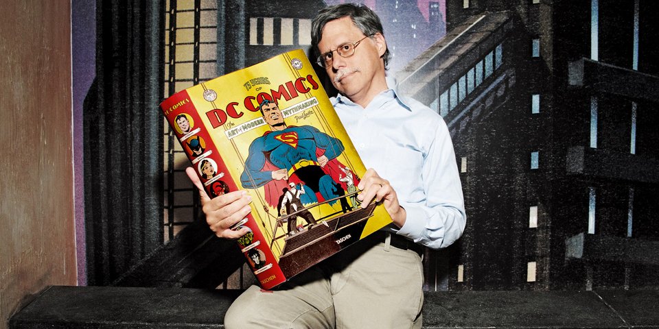 Taschen's pic of Paul Levitz having to sit down to hold that gigantic book.
