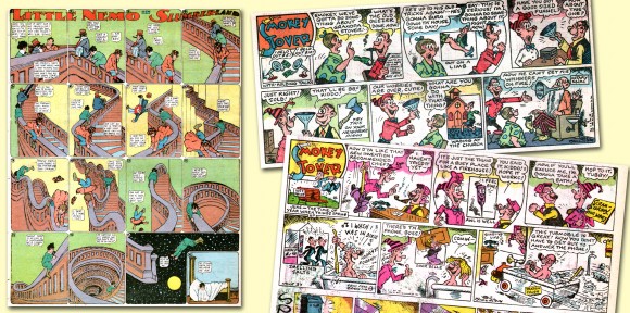 Not only did The Funny Papers give serious props to mainstream and underground comics, but the terrific comic strips of yesteryear got their due as every issue also featured reprints of Winsor McCay’s masterwork, Little Nemo in Slumberland, but also the wild, wonky and terrifically endearing Smokey Stover by Bill Holman, a classic of screwball funnies by any measure. ©2013 the respective copyright holders.