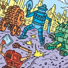 Robots on a Human-Free Earth by Alcott and Sikoryak