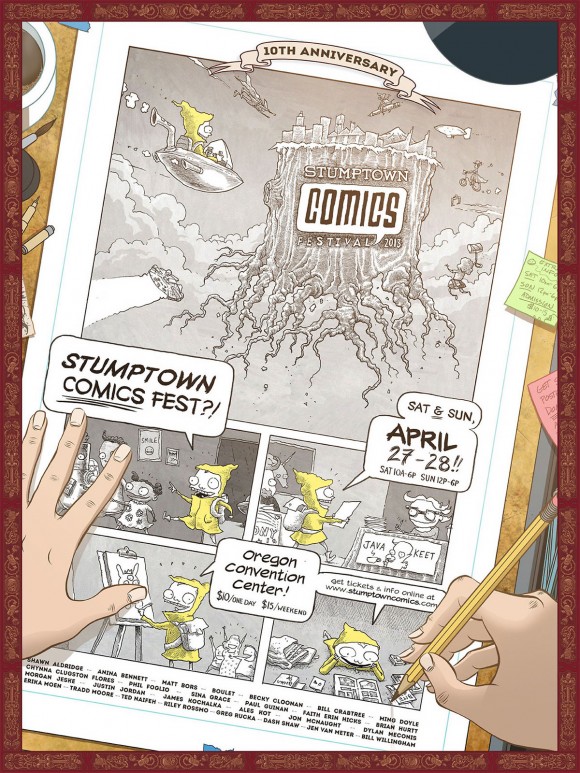 2013 Stumptown poster by Mike Russell and Bill Murdon.