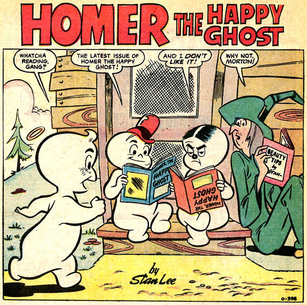 Panel from Homer, The Happy Ghost #1 (November 1969), script by Stan Lee, art by Dan DeCarlo.