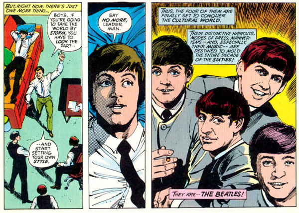 Marvel Super Special #4: The Beatles Story (1978), script by David Anthony Kraft, art by George Pérez and Klaus Janson
