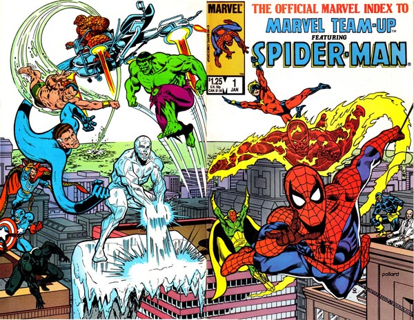 The Official Marvel Index to Marvel Team-Up #1 (1986), art by Keith Pollard