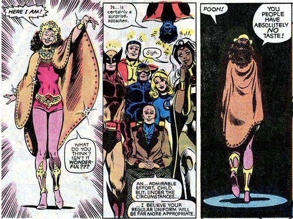 from Uncanny X-Men Annual #5 (1981), script by Chris Claremont, art by Brent Anderson and Bob McLeod