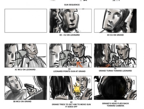 Storyboards for the film component, from the Kickstarter appeal.