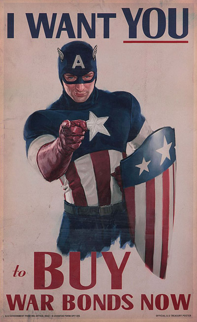 Captain America war bonds poster from "Captain America: The First Avenger"