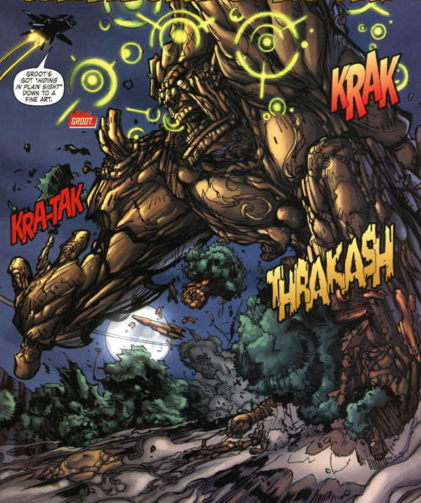 panel from Nick Fury's Howling Commandos #2 (2006), script by Keith Giffen, art by Eduardo Francisco and Robert Campanella