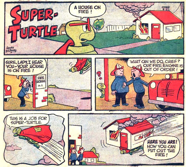 Super-Turtle strip from Action Comics #309 (1964), script and art by Henry Boltinoff