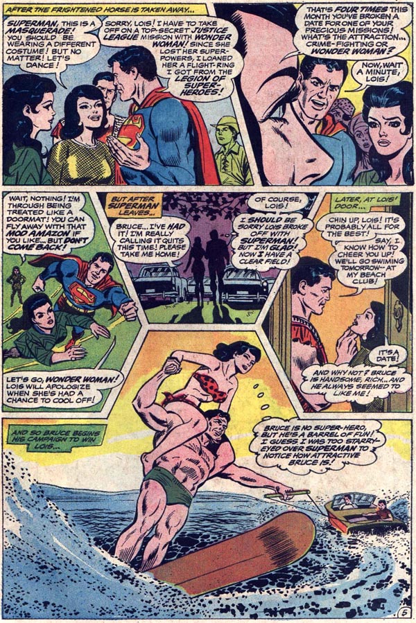 Panels from Lois Lane #89 (1969), script by Leo Dorfman, art by Curt Swan and Mike Esposito