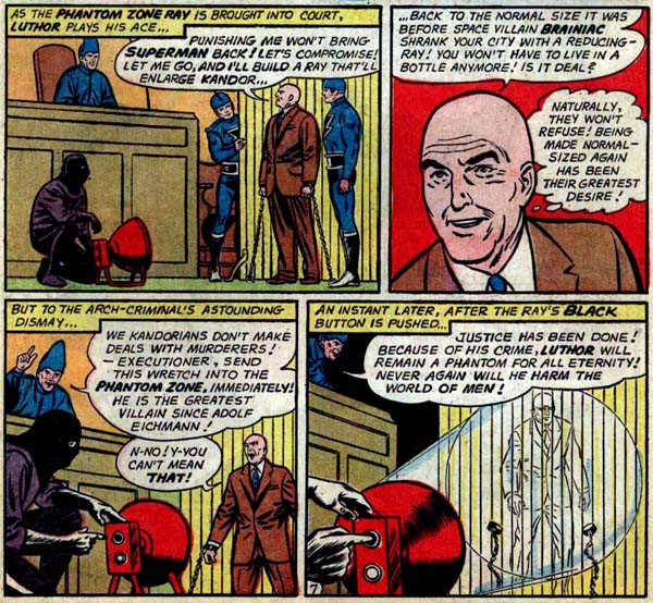 Panels from Superman #149 (1961), script by Jerry Siegel, art by Curt Swan and Sheldon Moldoff