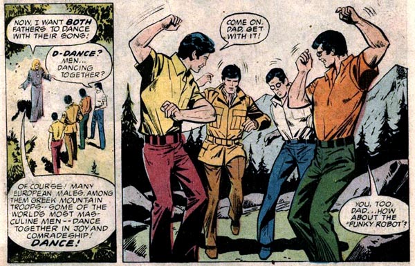 Panel from World's Finest Comis #224 (1974), script by Bob Haney, art by Dick Dillin and Vince Colletta