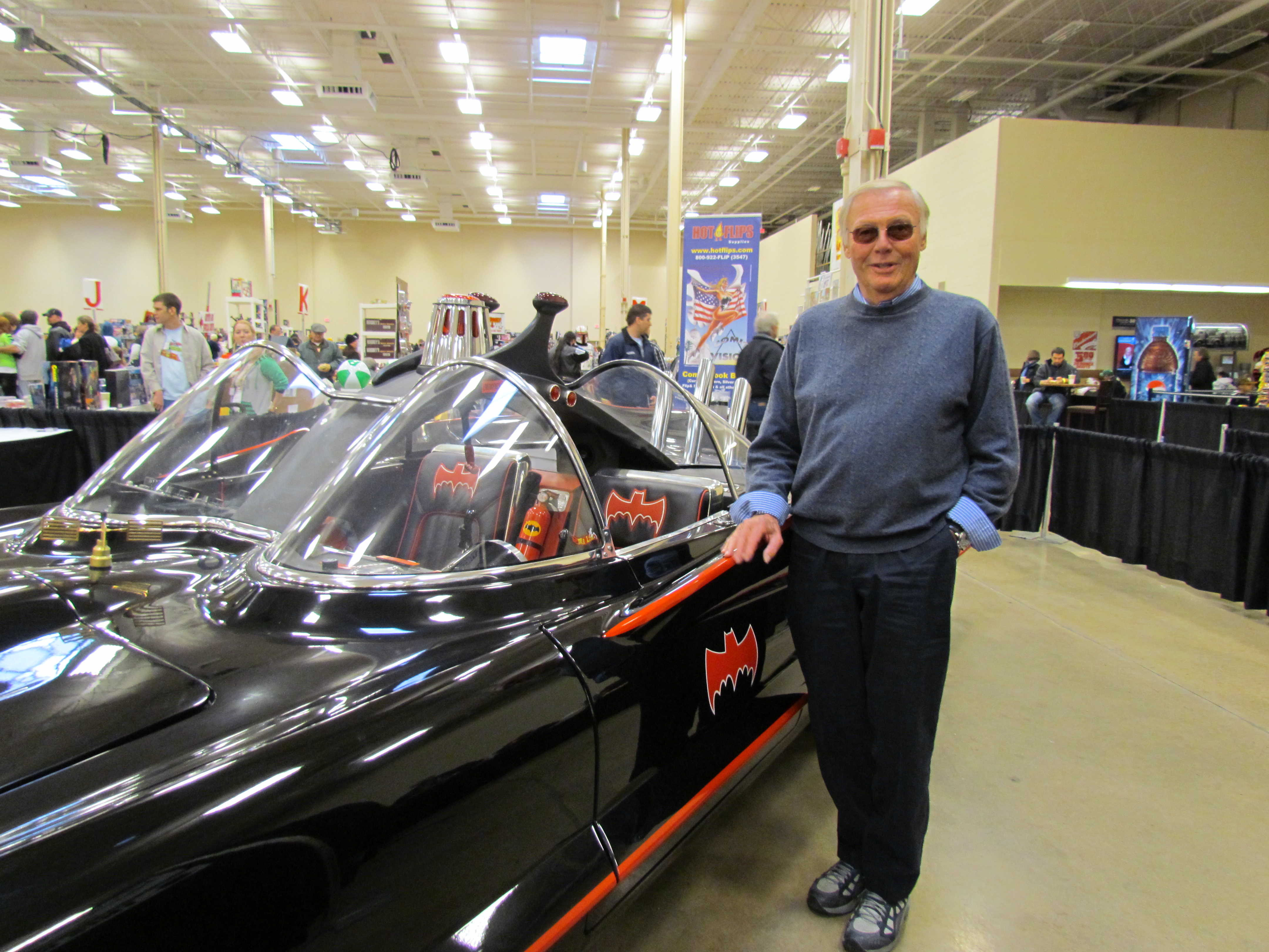 Our hero with the Batmobile.