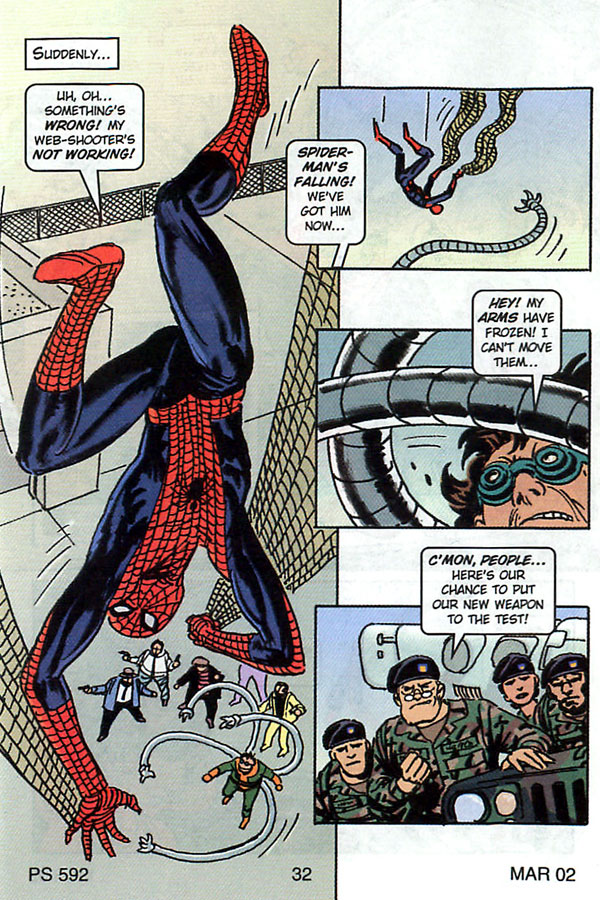 "The Web of PM" from PS, The Preventative Maintenance Monthly #592 (March 2002), art by Joe Kubert