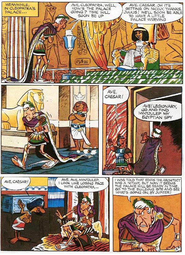 Asterix and Cleopatra (1969), script by René Goscinny, art by Albert Uderzo