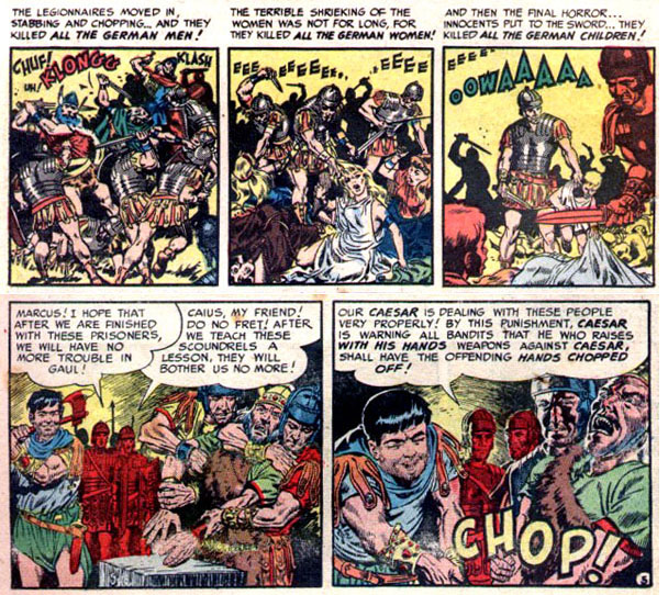 "Caesar!" in Frontline Combat #8 (1952), script by Harvey Kurtzman, art by Wallace Wood