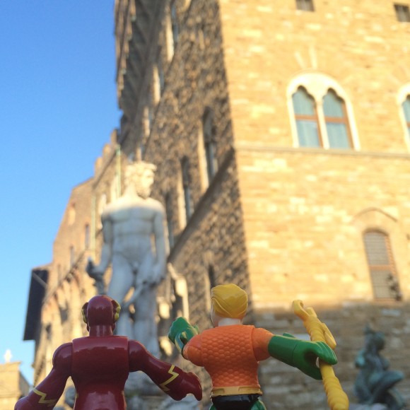 "Look, Barry, it's a statue of Neptune!"