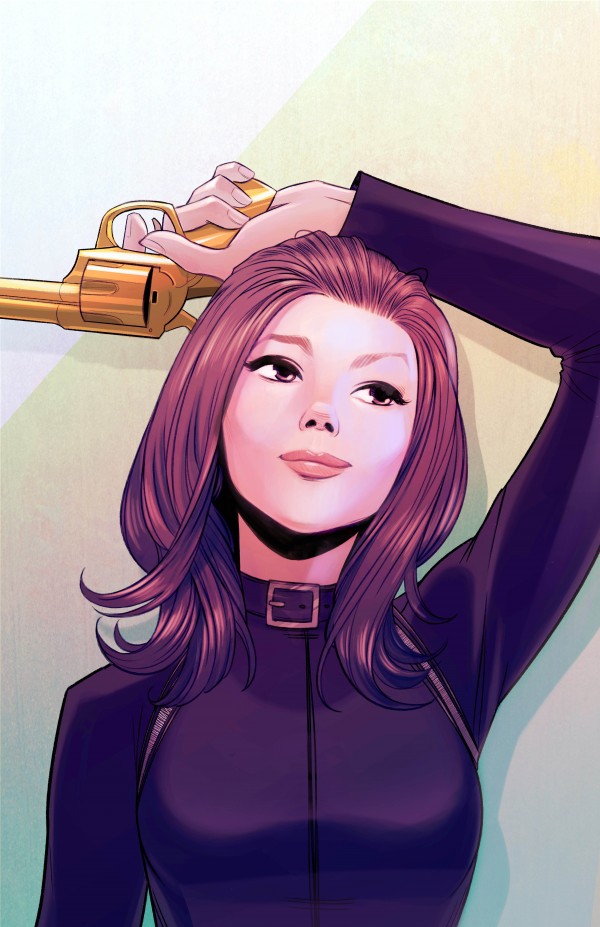 Unlettered cover to Boom! Studios' Steed and Mrs. Peel: We're Needed #1 (2014). Art by Stacey Lee. Written by Ian Edginton.