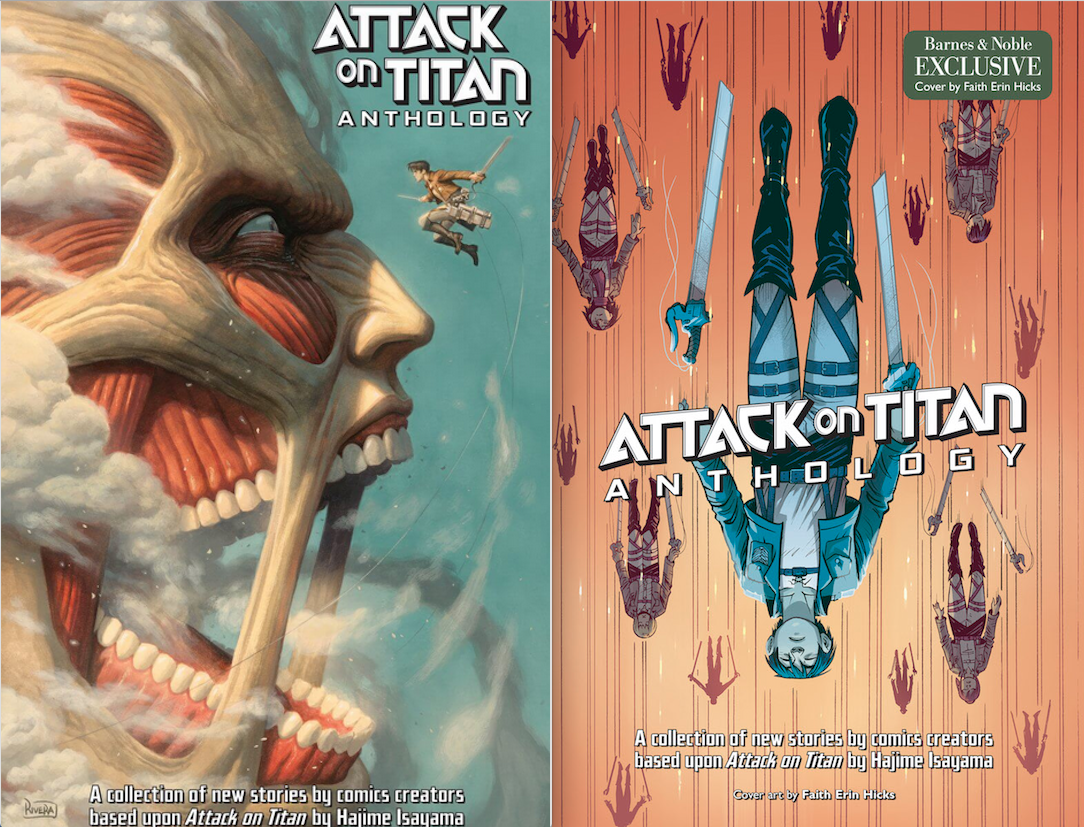 Paolo Rivera cover on left. Faith Erin Hicks Barnes & Noble variant on the right.