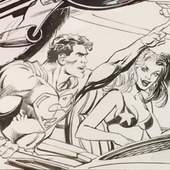 SNEAK PEEK: Neal Adams’ SUPERMAN Vs. HARLEY QUINN Original Art