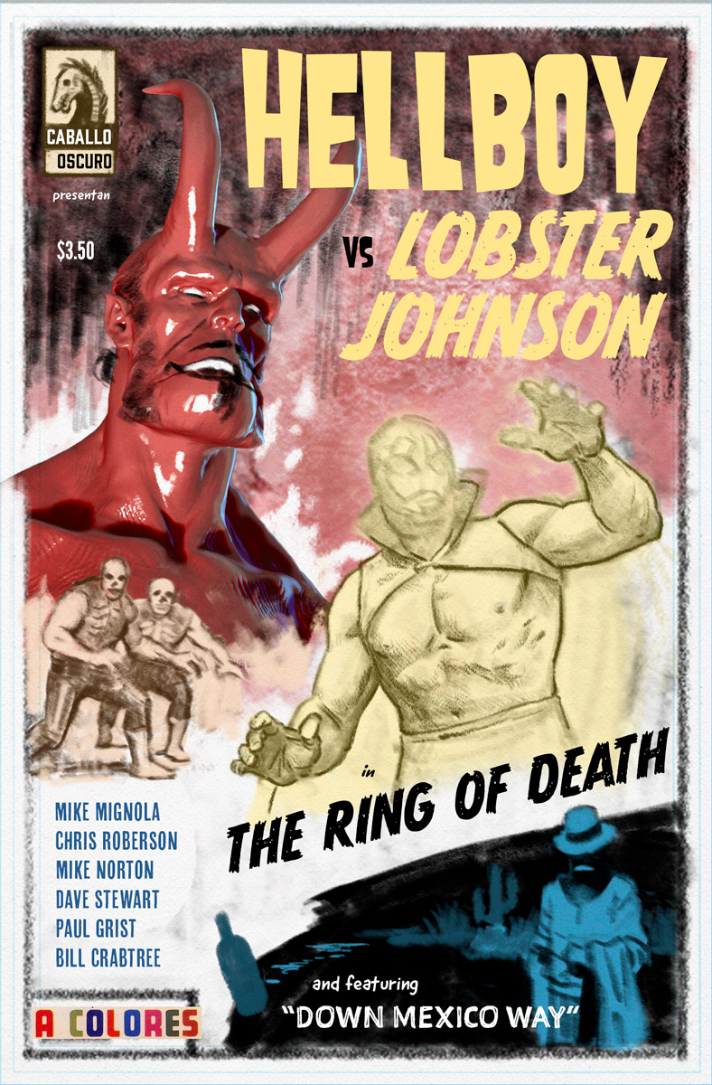 HELLBOY VS LOBSTER JOHNSON The Making Of Paolo Rivera S Cover 13th Hellboy Vs LoJo Layout 2