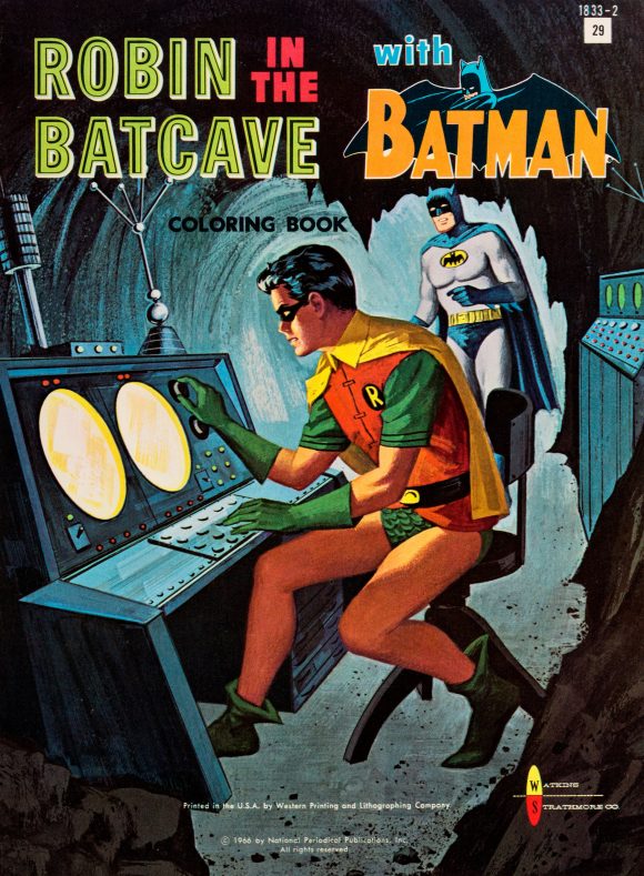 Robin in the Batcave Batman Coloring book