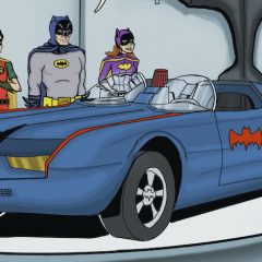 BATMAN ’66 MEETS GODZILLA: Dig the Souped-Up New BATMOBILE