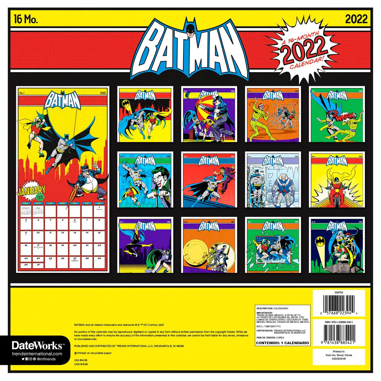 Look More Groovy Art From The 2022 BATMAN Calendar 13th Dimension Comics Creators Culture