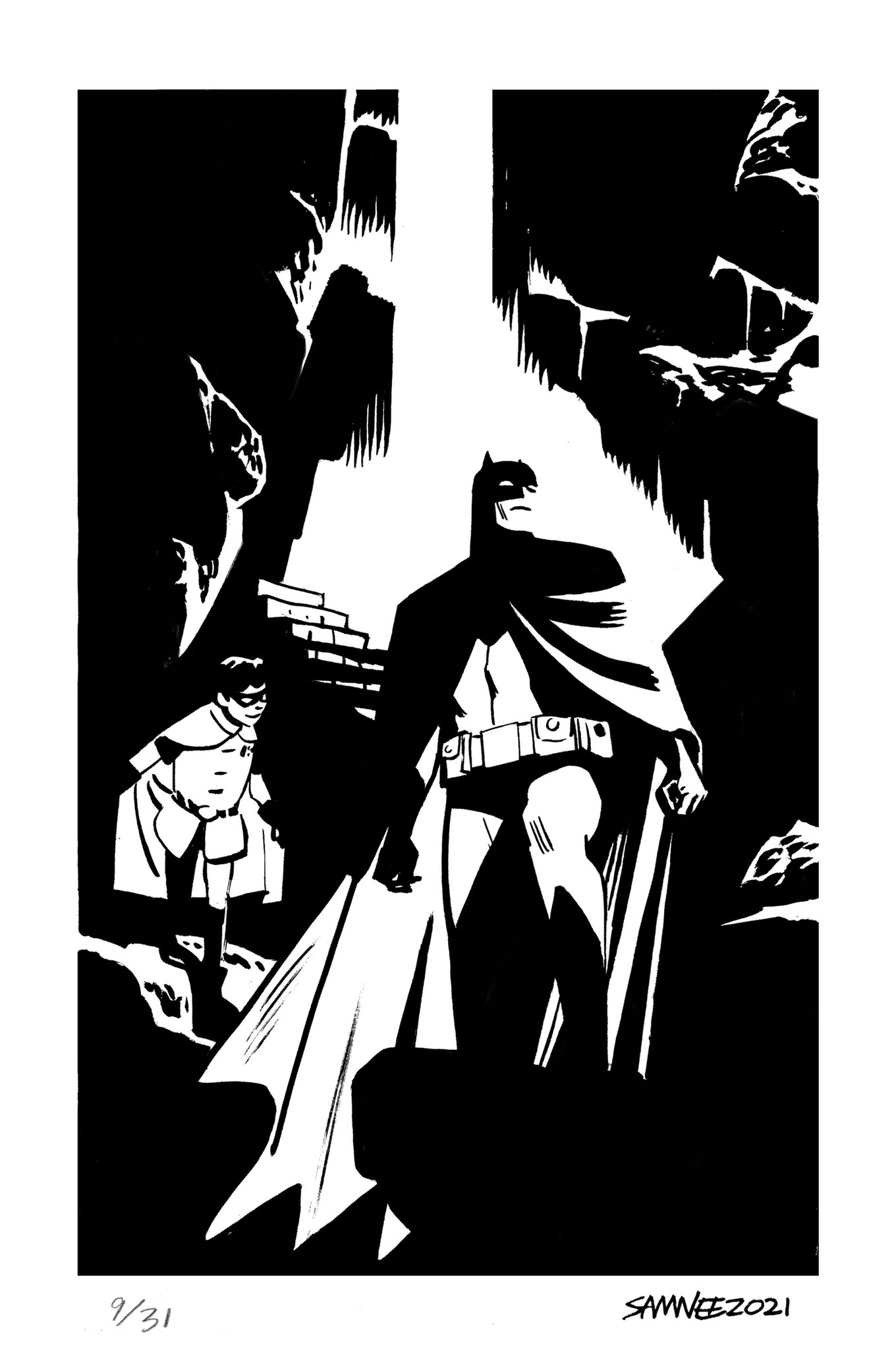 13 Magnificent BATMAN Sketches by CHRIS SAMNEE | 13th Dimension, Comics ...