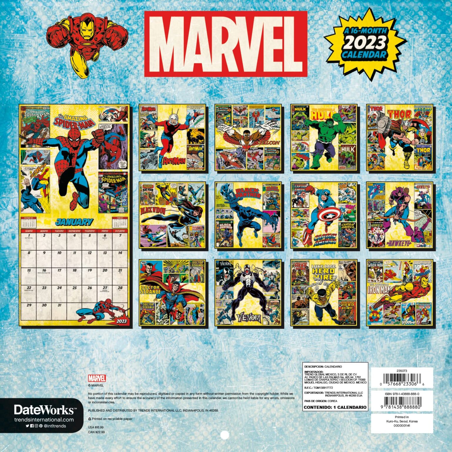 The BRONZE AGE Lives Again in 2023 MARVEL CALENDAR 13th Dimension