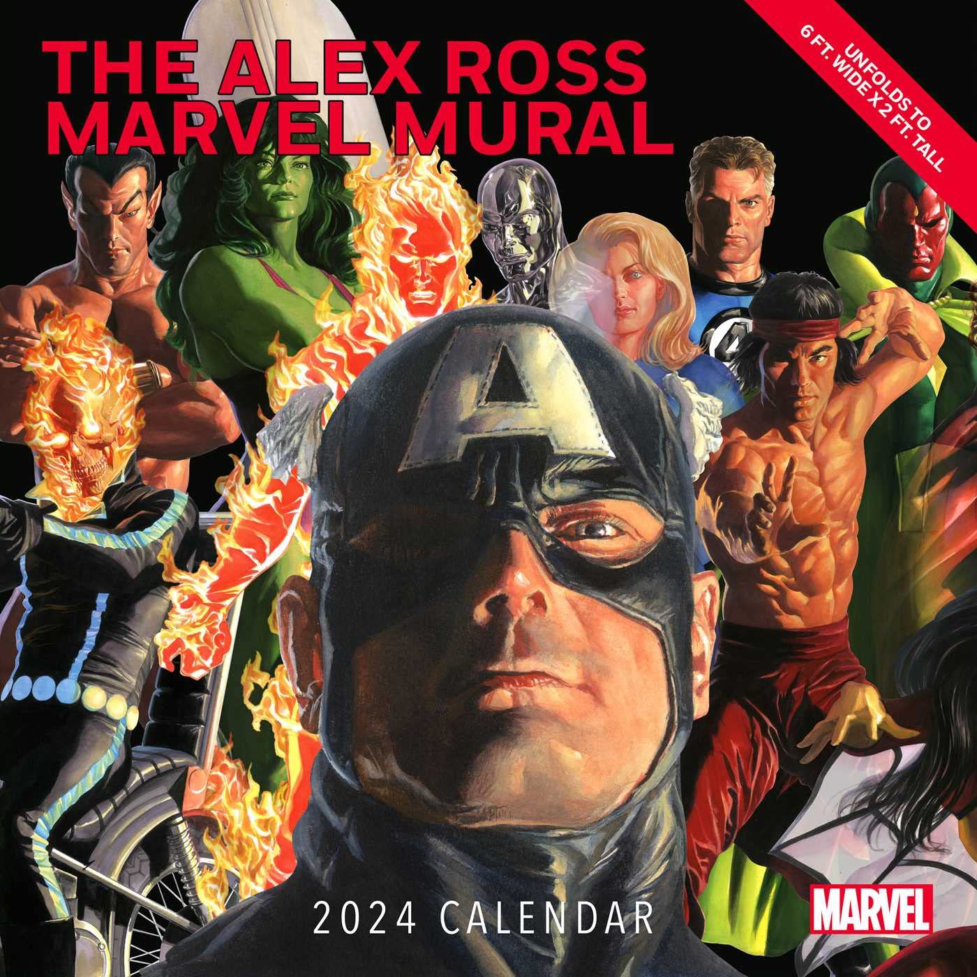 Alex Ross Marvel Mural 2025 Oversized Wall Calendar - Patti Andriette