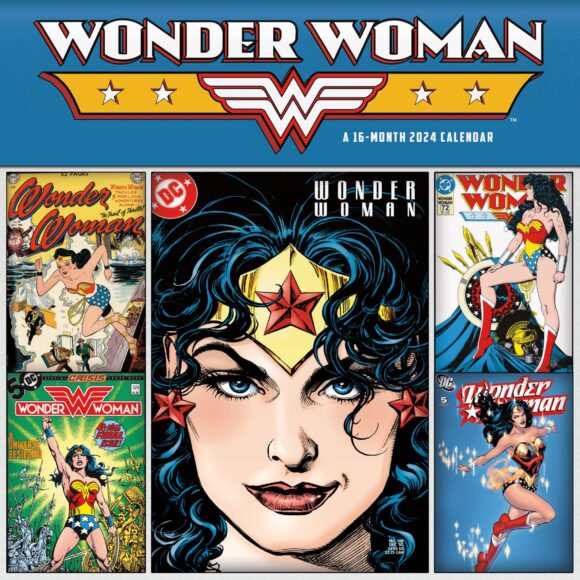 WONDER WOMAN Gets Groovy Retro 2024 CALENDAR 13th Dimension Comics   91z09x 29L 580x580 