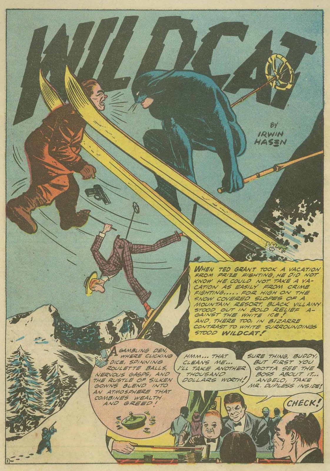 13 Punchy Wildcat Splash Pages An Irwin Hasen Birthday Salute 13th