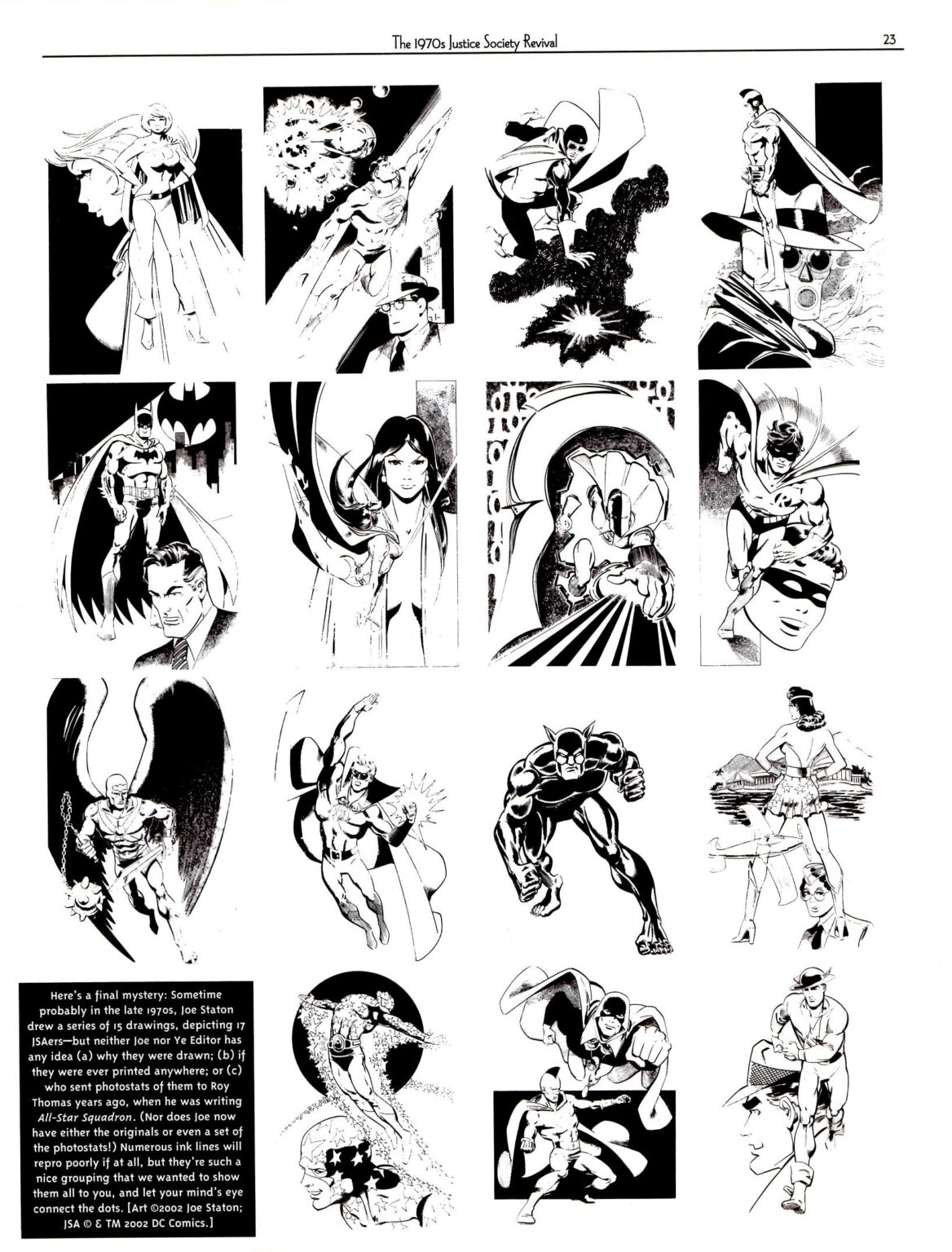 Dig These 13 AllStar JUSTICE SOCIETY OF AMERICA PinUps by JOE STATON