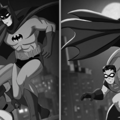ROOFTOP NOIR: The Classic BATMAN and ROBIN Pin-Up as Cinematic Gold