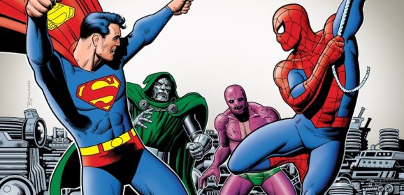 FIRST LOOK — BRIAN BOLLAND’s SUPERMAN AND SPIDER-MAN TREASURY Variant Cover