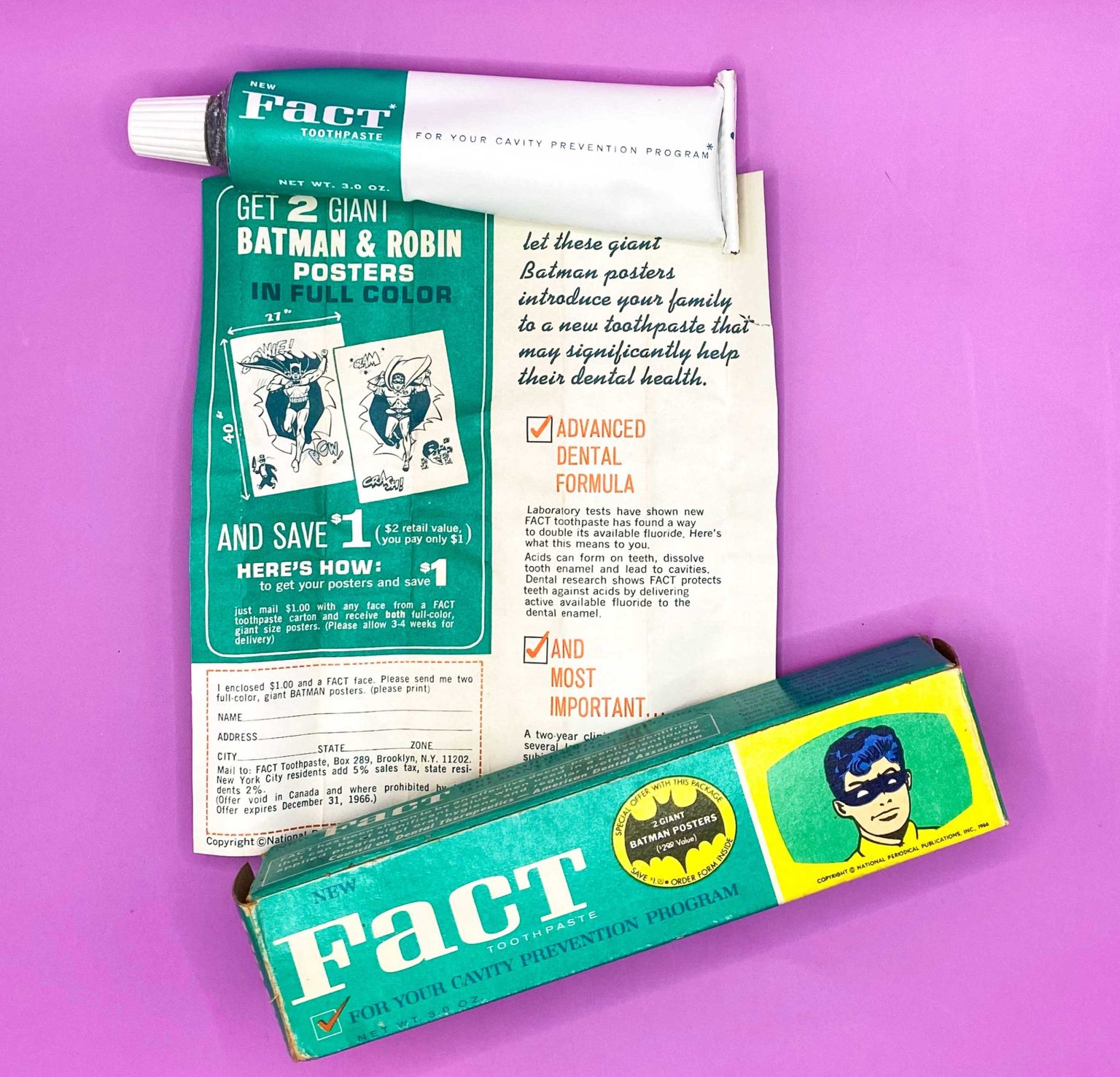 Fact Toothpaste BATMANIA IN 1966: A Day in the Life — With 13 Groovy COLLECTIBLES ...