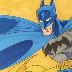 BATMAN AND ROBIN ON THE ROOFTOP — Inspired by PICASSO and WARHOL