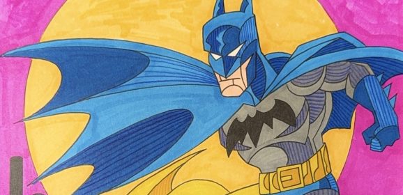 BATMAN AND ROBIN ON THE ROOFTOP — Inspired by PICASSO and WARHOL