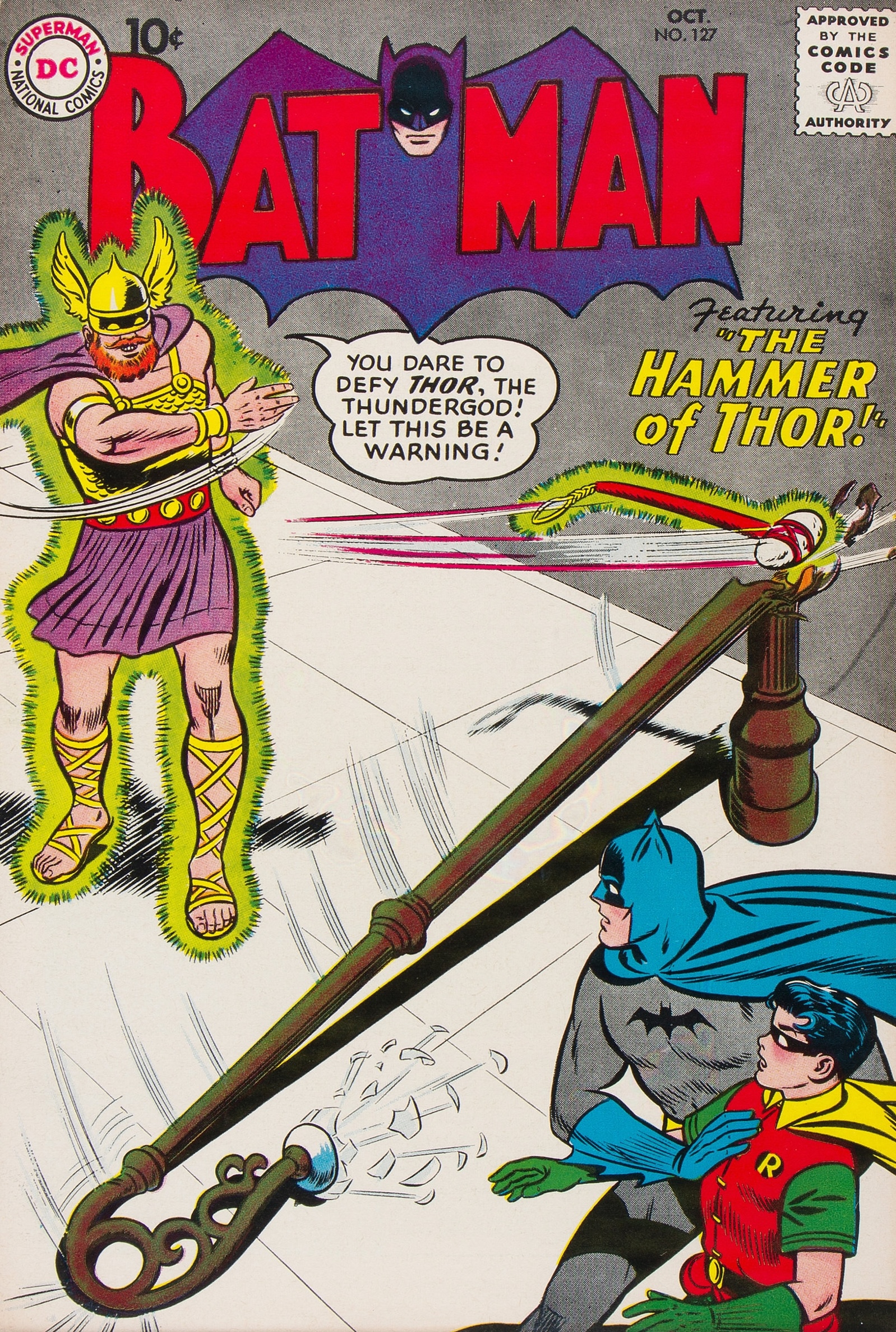 BATMAN VS. THOR: DC Has a Laugh With 1959 BATMAN #127 FACSIMILE EDITION ...
