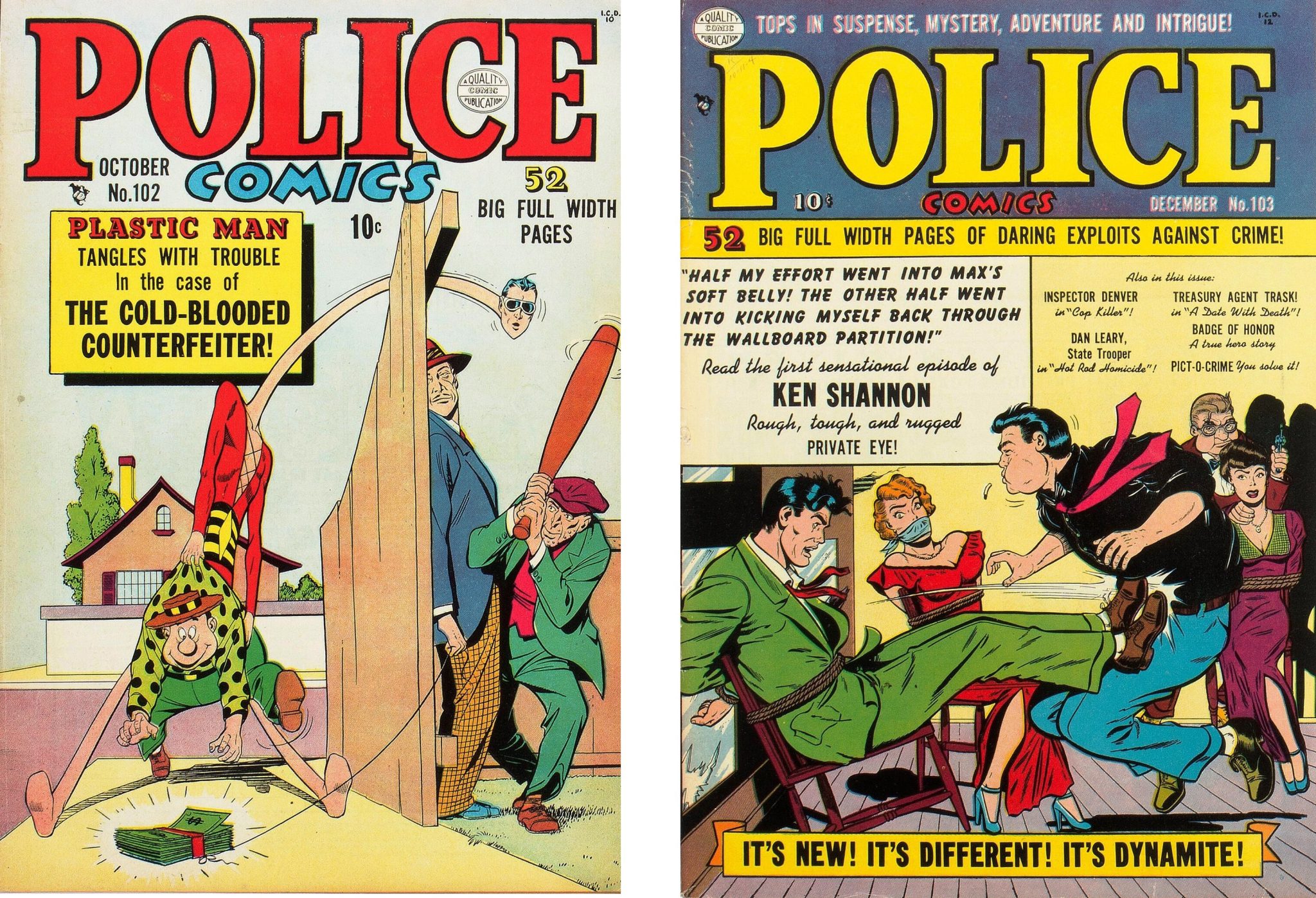Library Police Comic PLASTIC MAN AT 85: An Anniversary Celebration of 1941’s POLICE COMICS ...