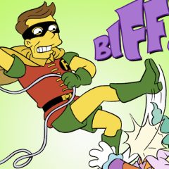 When BURT WARD’s ROBIN Battled KRUSTY THE KLOWN on THE SIMPSONS