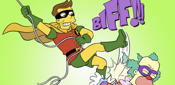 When BURT WARD’s ROBIN Battled KRUSTY THE KLOWN on THE SIMPSONS
